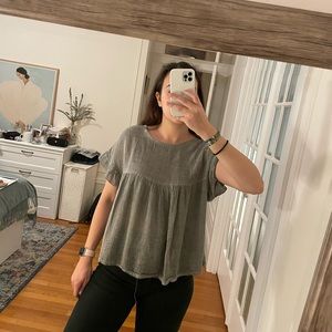 NWOT Grey loose shirt